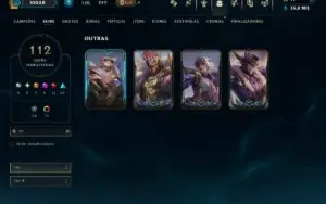 Bronze 4 com TODOS os Champs e 112 Skins ( ADC / JG / MID )