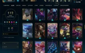 Bronze 4 com TODOS os Champs e 112 Skins ( ADC / JG / MID )