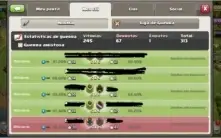 CLÃ NÍVEL 11 CLAN ÓTIMO HISTÓRICO GUERRAS 245v / 67d