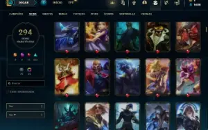 Conta Unranked com TODOS os champs e 294 Skins ( MAIN MID )