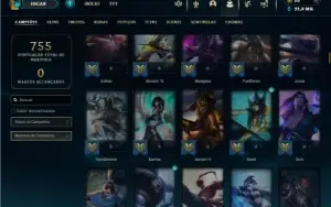 Esmeralda 3 com TODOS os champs e 246 Skins ( JG / SUP )