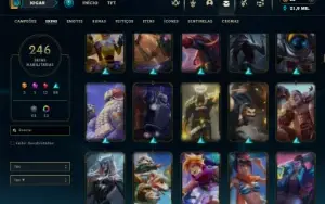 Esmeralda 3 com TODOS os champs e 246 Skins ( JG / SUP )