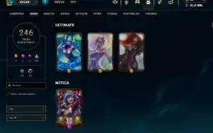 Esmeralda 3 com TODOS os champs e 246 Skins ( JG / SUP )