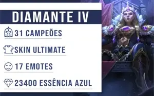 CONTA LEAGUE OF LEGENDS DIAMANTE 4 • 31 CAMPEÕES • HIGH MMR