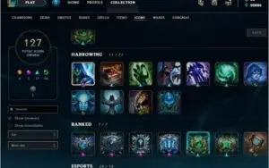 Conta LOL Platina IV todos os campeões