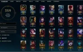 Conta LOL Platina IV todos os campeões
