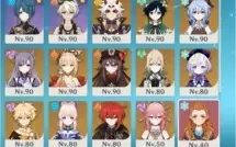Genshin Impact AR 58 End Game 18 Chars 5* ( Eula C2 )