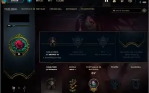 CONTA LOL BRONZE 3 DIVERSAS SKINS