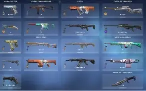 conta valorant com +500 reais em skin