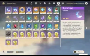 Conta Genshin Impact AR 45 Liney, Ganyu, Venti, Scara e Mona
