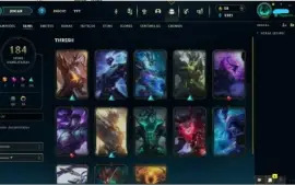 Conta main Thresh diamante 3 |all skins do thresh | nvl 707