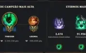 Conta main Thresh diamante 3 |all skins do thresh | nvl 707