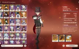 GENSHIN IMPACT - AR55, 13T5⭐Lyney C2 + Bis, Zhongli, Yelan,