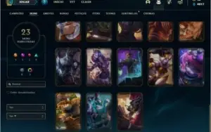 Conta diamante 4 com 23 skins e 58 champs