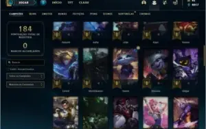 Conta diamante 4 com 23 skins e 58 champs