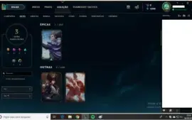 Conta Platina 2, 29 champz, 3 skins, lvl 55.