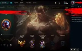 Conta de League of Legends(LoL), ouro 5, 17 emotes, 15 skins