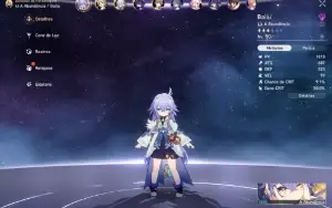 Conta Honkai Star Rail Seele + Jing Yuan  + Bailu + Yanqing 