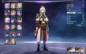 Conta Honkai Star Rail Seele + Jing Yuan  + Bailu + Yanqing 