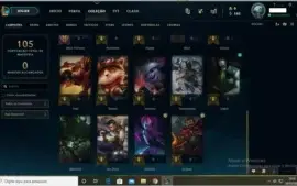 Conta SMURF UNRANKED 1 SKIN 24  CHAMPS