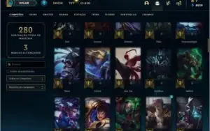 Conta ouro 4 (ex plat) com 49 skins e 88 champs