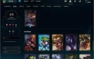 Conta ouro 4 (ex plat) com 49 skins e 88 champs