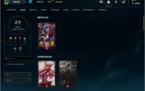 Conta ouro 4 (ex plat) com 49 skins e 88 champs