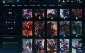 Conta ouro 4 (ex plat) com 49 skins e 88 champs