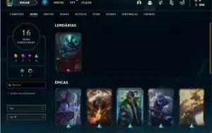 Conta platina 4 com 48 Champs e 16 Skins + 20 Espolios