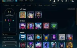 Conta platina 4 com 48 Champs e 16 Skins + 20 Espolios