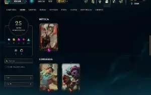 Unranked com 55 Champs e 25 Skins