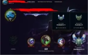 Conta league of legends diiamante v