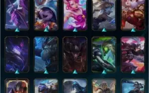 Conta com 164 skins, sendo 11 lendarias, as melhores