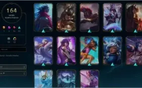 Conta com 164 skins, sendo 11 lendarias, as melhores