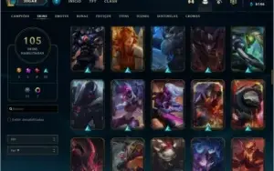 Conta LOL 105 Skins