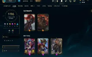Conta Lol Lvl 415|196 Skins Com 1440 Rp 152K De Essencia