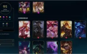 PLATINA 3 -101 CAMPEOES - 95 SKINS - KAISA KDA PRESTIGIO