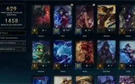 Conta LoL com 1351 skins criada desde 2013