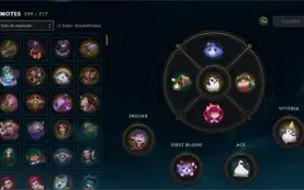 Conta LoL com 1351 skins criada desde 2013