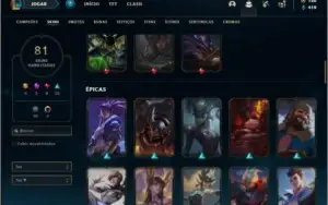 Conta ouro 2 com 122 champs e 81 skins ( MAIN JG )