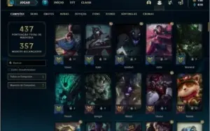 Conta ouro 2 com 122 champs e 81 skins ( MAIN JG )