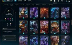 Conta ouro 2 com 122 champs e 81 skins ( MAIN JG )
