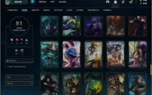 Conta ouro 2 com 122 champs e 81 skins ( MAIN JG )