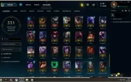 Conta LoL- SoloQ: Diamante IV - 133 campeões - 80 skins