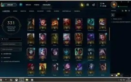 Conta LoL- SoloQ: Diamante IV - 133 campeões - 80 skins