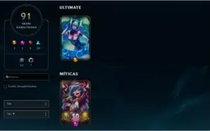 Conta LoL Prata I |91 skins | 93 campeões (conta de 2014)