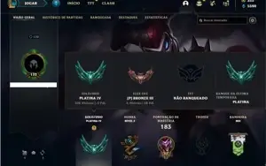 Conta Platina 4 com 87 Champs e 47 Skins