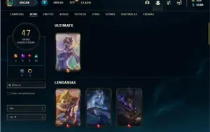 Conta Platina 4 com 87 Champs e 47 Skins
