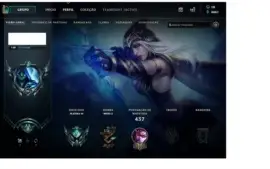 V>CONTA LOL>104SKINS (RAMMUS REI)>PLATINA 3>R$250>