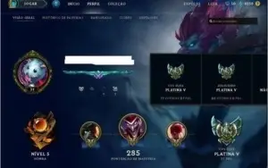Conta borda plat 5, 70 champs 31 skins e recompensas